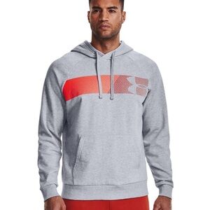 Under Armour Rival Fleece Graphic Hoodie Grey